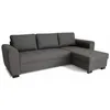 Image de Canapé d angle fi e réversible 4 places Tissu Anthracite L245 P150 H86 cm HAMILTON