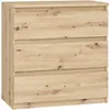 Image de Commode CHELSEA 3 tiroirs L 77 2 P 42 H 79 9 cm Décor chene artisan