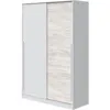 Image de Armoire TOP Décor artik et chene nodi 2 Portes coulissantes L200 H121 P50 cm Blan