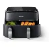 Image de Friteuse Electrique sans huile PHILIPS Airfryer NA351 00 Double cuve 9L 8 programmes d