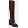 Image de Bottes n°109 - Cuir - Ebène par Rivecour Marron 36 Femme