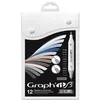 Image de Graph'it Brush - Extra Fine - Mix Greys - 12 marqueurs
