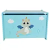Image de Coffre a jouets en bois LEON LE DRAGON - ± 40 x 58 x 36 cm - Bleu