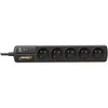 Image de Multiprise Parafoudre Infosec 5 Prises S5 Black Line Ii