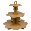 Image de présentoir 3 étages en carton kraft 34cm - artifetes 10344