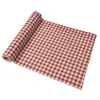 Image de chemin de table lin vichy rétro 28cmx5m rouge - artifetes 75535