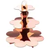 Image de présentoir 3 étages en carton or rose 34cm - artifetes 79572