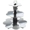 Image de présentoir 3 étages en carton argent 34cm - artifetes 79573
