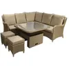 Image de Salon de jardin proloisirs resine marron 3 pieces 8 personnes