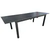 Image de PROLOISIRS Table extensible - MELODIE - Aluminium époxy graphite - Plateau céramique 6 mm - 180/240 x 90 cm
