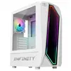 Image de Spirit Of Gamer Boitier Moyen Tour Atx Infinity RGB Avec Panneaux Vitrés (Blanc) (ATX), Boîtier PC, Blanc