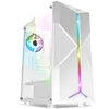 Image de SPIRIT OF GAMER - CLONE III Boitier PC Gamer RGB Blanc Compatible ATX/mATX/ITX Moyen Tour Gaming Vide avec Paroi Latérale en Verre Trempé 2 Ventilateurs PC 120 mm dont 1 ARGB inclus