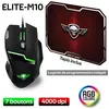 Image de Pack Souris Spirit of Gamer ELITE-M10 Noir + Tapis Aile de crâne M