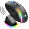 Image de Souris sans fil avec socle de recharge - Noir - Gaming - ELITE-M50 - LED - Personnalisable - Boutons programmables