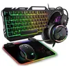 Image de Pack gaming 4 en 1 Clavier + Souris + Tapis de souris + Casque Spirit Of Gamer Ultimate 300 Noir