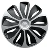 Image de 4 Enjoliveurs Argent Et Noir Gt7 Gulf 13 Pouces
