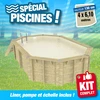 Image de Piscine hors sol 400X610 - H130cm - Liner Beige 75/100ème
