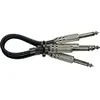 Image de Yellow Cable Cordon Patch Jack Jack 20 CM - Lot de 2 Bretelles de patch