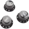 Image de Yellow Parts 3 Boutons Strat Noir BOUTONS