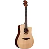 Image de Lâg Guitars LG Tramontane T70DCE Dreadnought Cutaway Electro (Guitare acoustique, Acajou, argent-nickel, Brankowood, Épicéa de Sitka, Graphite, Okoume), Guitare, Marron