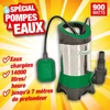 Image de POMPE VIDE CAVE EAUX CHARGEES 900W INOX BASE PLAST+FLOTTEUR