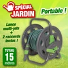 Image de Dévidoir de tuyau d'arrosage portable + 15 mètres de tuyau en 12,5 mm