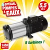 Image de pompe surface multicellulaire 5 turbines inox triphasee