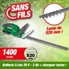 Image de taille-haie sans fil à batterie électrique rechargeable
