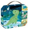 Image de 4 puzzles 43 pièces Janod Évolutifs Dinosaures