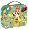 Image de Puzzle enfant 24 pièces Janod Une journée à la ferme