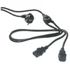 Image de MCL Cordon Secteur Double C13 + (3 m), Câble d'alimentation, Noir