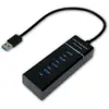 Image de MCL HUB 4 PORTS USB 3.0 (USB-A, 4 ports), Station d’accueil + hub USB, Noir