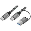 Image de MCL USB 3.2 TYPE C CBLE MAILLÉ 10G (2 m, USB 3.2 Gen 2, 100 W), Câble USB