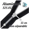 Image de Fermeture éclair non-séparable aluminium N°5 (12 cm) : la légèreté et la solidité réunies pour vos petits projets couture(...) - 172 Noir