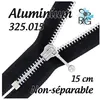 Image de Fermeture éclair non-séparable aluminium N°5 (15 cm) : la légèreté ultime pour des finitions impeccables(...) - 172 Noir