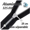Image de Fermeture éclair non-séparable aluminium N°5 (18 cm) : la légèreté et la robustesse réunies pour vos petits projets couture(...) - 172 Noir