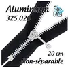 Image de Fermeture éclair non-séparable aluminium N°5 (20 cm) : la solution légère et résistante pour des finitions impeccables(...) - 172 Noir