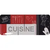 Image de Tapis Decor De Cuisine Cuisine Rouge Noir 50x120 Cm
