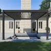 Image de Ombréa Pergola bioclimatique Ombréa autoportante 4x4M - Anthracite - ELMO