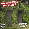 Image de Bûcher métal - Bois vieilli 625 - 1,37 m² - gris