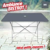 Image de table de jardin pliante rectangulaire bistrot - gris