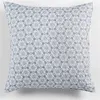 Image de Housse de Coussin "Isaline" 60x60cm Bleu & Gris