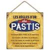 Image de plaque metal régles du pastis - sud trading cd6172