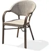 Image de Fauteuil Jardin Ushuaia Empilable Marron+textilène Lin