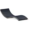 Image de Bain de Soleil Empilable "Cancun" 190cm Noir
