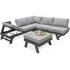 Image de Salon Jardin D'angle New-york 5/6 Places Gris Anthracite
