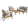 Image de Salon De Jardin En Aluminium Effet Bois-4 Places-