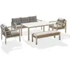 Image de Ensemble Repas Jardin Cayenne 7 Places - Blanc