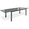Image de Table de jardin fixe DCB GARDEN TOLEDE Anthracite 200/300x100 verre 5 mm