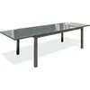 Image de Table Jardin Tolede 300x100cm Alu+plateau Verre Gris Anthracite